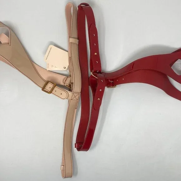 Agent Provocateur Ettie Red Patent Leather Harness S/M New $650